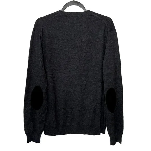 Burberry BritExtra Fine Merino Wool Suede Elbow Patch Button